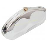 OEIPSMK Acrylic Clutch Crossbody Handbag, Silver