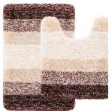 Arotive Microfiber Bath & Toilet Rug Set