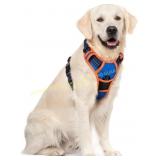 rabbitgoo No-Pull Dog Harness,Sz M, Blue/Orange