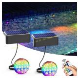 2 Pack SKAIRIPA Solar Pool Lights with Remote