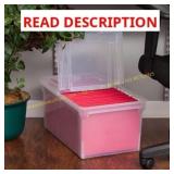 IRIS USA Letter Legal Size Plastic File Box 2pk