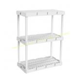 GRACIOUS LIVING White 3-Shelf Unit (2.8x2.5x3.5)