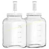 2pk SOVIETIEP 1.5 Gal Fermentation Jars w/ Lids