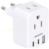 2ct HANYCONY Europe Travel USB-C Plug: 2O 3U