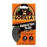 2ct Gorilla 1 in. W X 30 ft. L Black Duct Tape