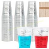 100 Pack Plastic Measuring Cups, 10 oz