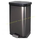 GLAD 20 Gal Stainless Step Can w/ Antimicrobe Lid