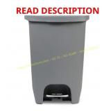Glad 13 Gal Gray Step-On Trash Can with Odor Lid