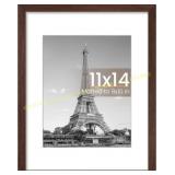 upsimples 8x10 Picture Frame with Mat, Brown