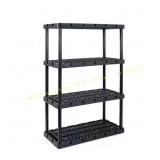 GRACIOUS LIVING Black 4-Shelf Shelving