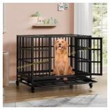 Walsunny 48 in. Stainless Steel Dog Cage w/ Doors