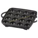 Iwatani Takoyaki Grill Pan, Medium, Black