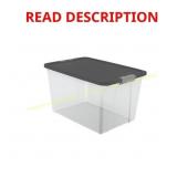 2-Pack HOMZ 64-Qt Clear Latching Totes