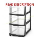 HOMZ 3-Drawer Cart Organizer, PINK!!!!!!