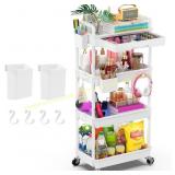 Goovilla 4-Tier Rolling Cart with Drawers