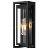 Akaky 15" Matte Black Outdoor Wall Sconce