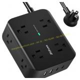 Power Strip Surge Protector - 8 Outlets, USBs