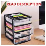 Gracious Living 4-Drawer Desk Organizer, Black