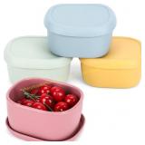 Silicone Snack Containers 4 10oz with Lids