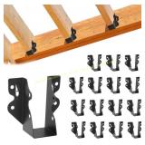 CDFYJHFDQ 16 Pcs 2x4 in. Black Joist Hangers