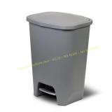 Glad Kitchen Trash Can, 20 Gal, Grey
