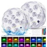 YiaMia 2-Pack RGB LED Pool Lights