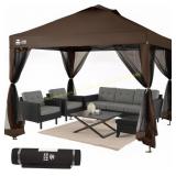 CROWN SHADES Gazebo 10x10 Pop Up with Netting