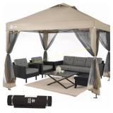 CROWN SHADES Gazebo 10x10 Pop Up Canopy