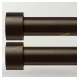 Curtain Rods 48-84" 1" Bronze Adjustable Set