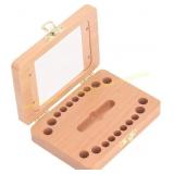 Baby Tooth Keepsake Box Wood Holder