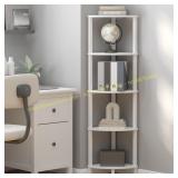 VIMBER Corner Shelf 5-Tier, White UJSJ001W