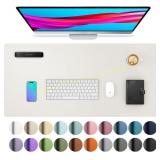 Aothia Leather Desk Pad, Non-Slip 23.6x13.7"