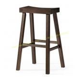 Maven Lane Vincent Wood Bar Stool, Brown