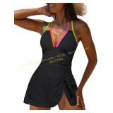 Size L Popvil Swim Dress One Piece Swimsuit