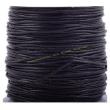 KONMAY 25yd 1.0mm Round Leather Cord, Black