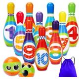 AugToy Kids Bowling Set 2-5 Indoor Bowling