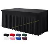 Rectangle Table Skirts 6ft Black Tablecloths