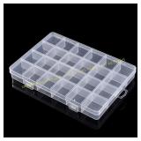 10-Grid Plastic Storage Box - Clear Lid