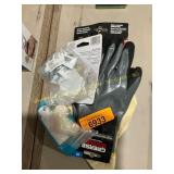 Gloves, plumbing parts, connections