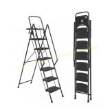 maocao hoom 6-Step Steel Reach Ladder w/ Tool Tray