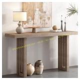 H&B Natural Oak Veneer Console Table w/ Legs