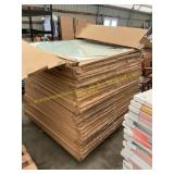 Pallet of round glass chair mats