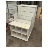 White dresser and shelf