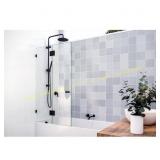 Glass Warehouse 34x58 Bathtub Door, Black