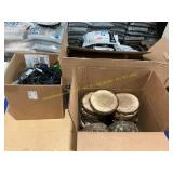 Electronics cords, toner, wood slaps