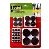 3M Scotch Felt Pad Brown Round 162 pk
