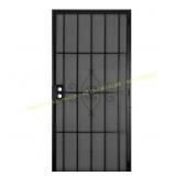 Unique Home Designs Black Security Door w/ Screen