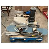 Boat seats, snow boards, heater