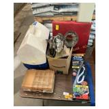 Cooler, seat cushion, tackle box, turbo pump