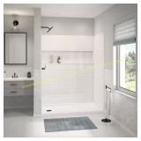 Bootz NexTile Alcove Tile Shower BASE, White